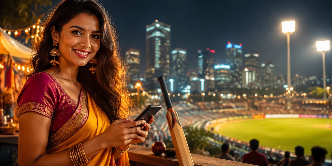 Night market with cricket betting in India