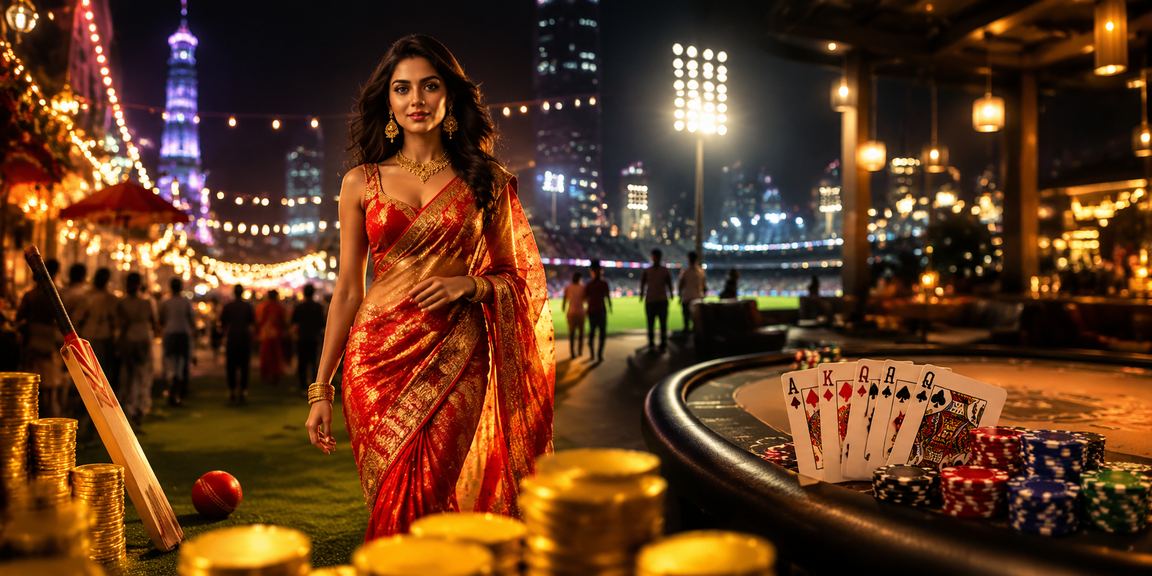 IPL themed live casino with a cricket inspired setup